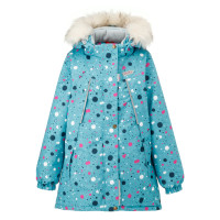 Куртка-парка зимова дитяча для дівчаток ТМ JOIKS G-41 блакитний